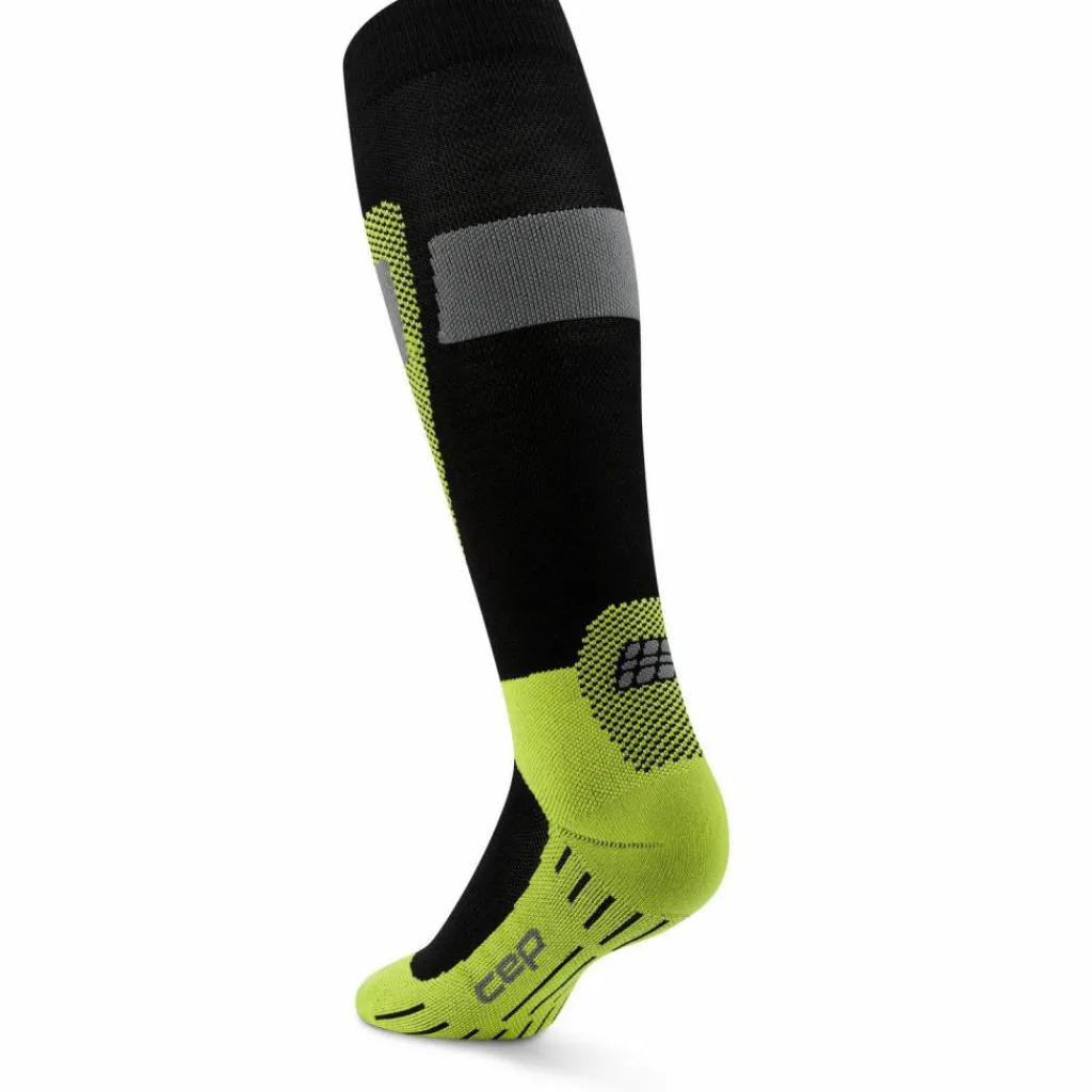 CEP Socken<· Ski Merino black-lime