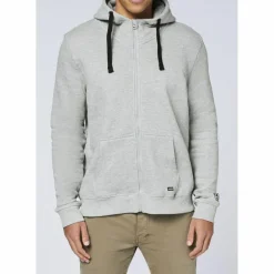 Chiemsee Pullover & Sweats<· Sweatjacke 17-4402M Neutral Gray Melange