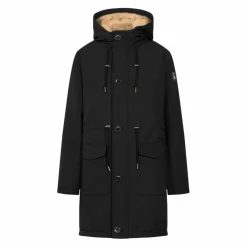 Derbe Winterjacken<· Festholm black/caramel