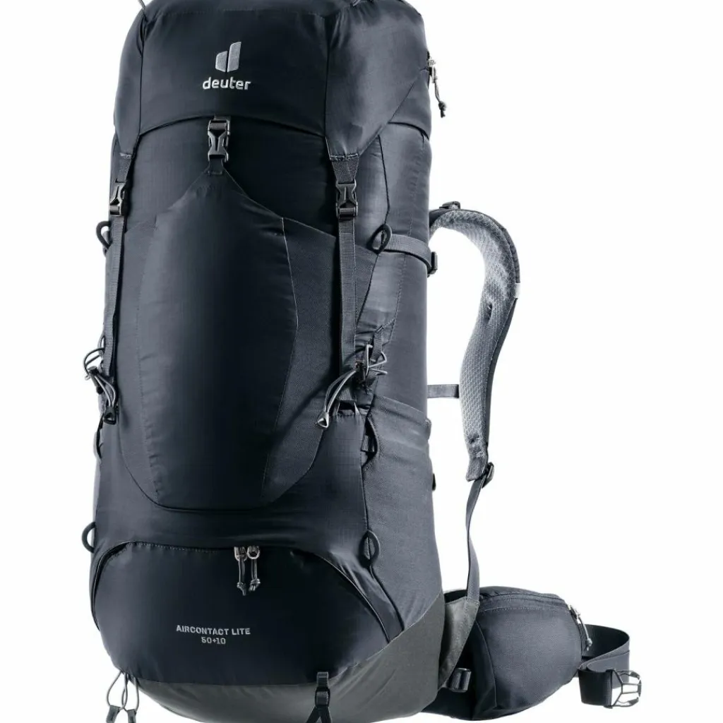 Deuter Rucksäcke|Wanderrucksäcke<· Aircontact Lite 50 + 10 black-graphite