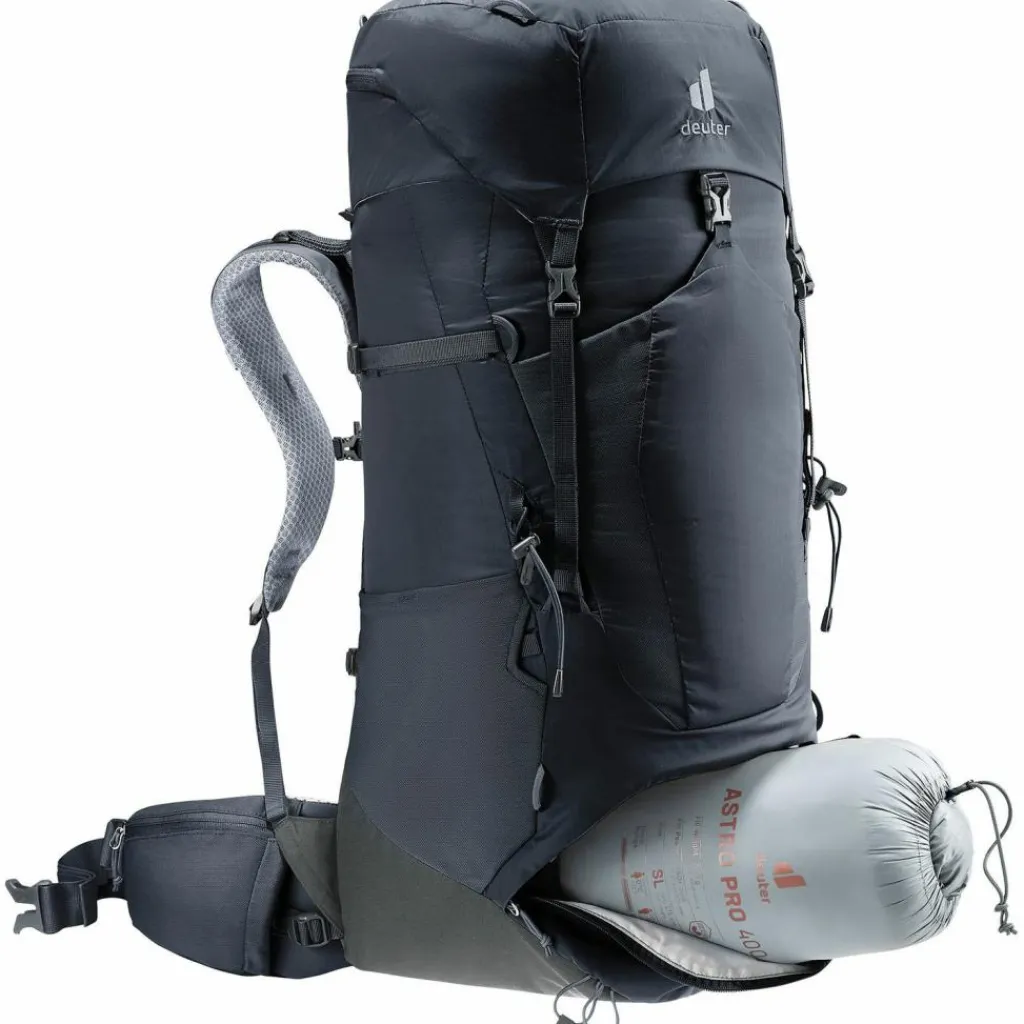 Deuter Rucksäcke|Wanderrucksäcke<· Aircontact Lite 50 + 10 black-graphite