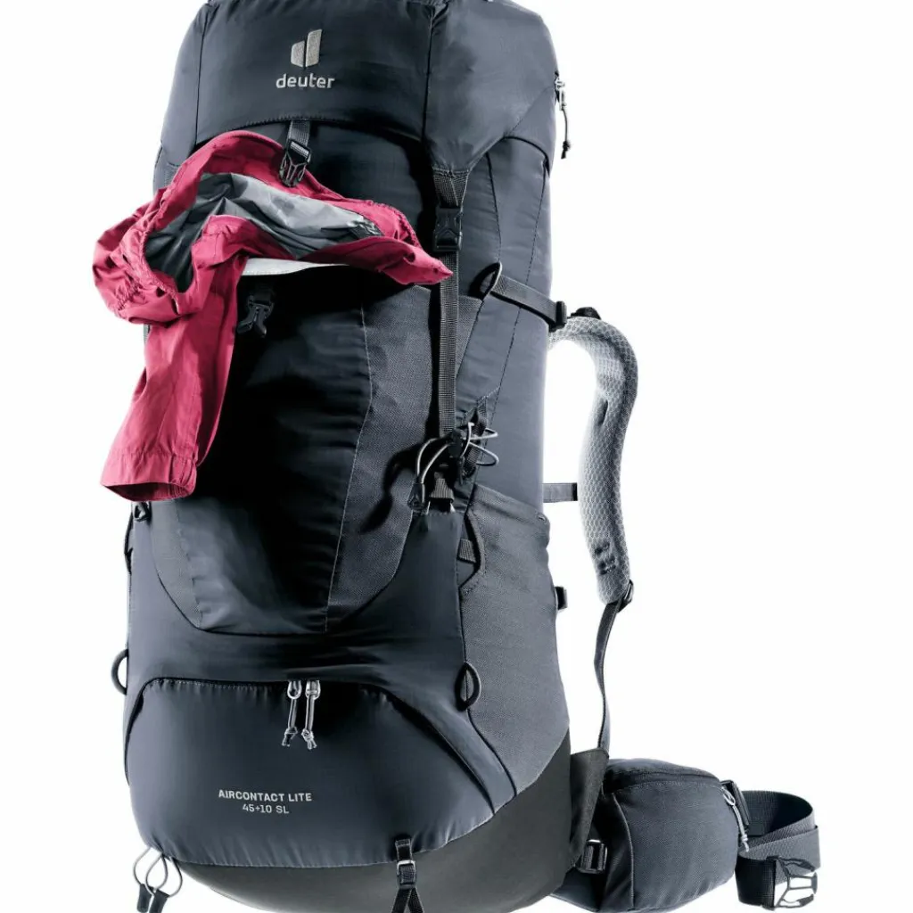 Deuter Trekkingrucksäcke|Wanderrucksäcke<· Aircontact Lite 45 + 10 SL black-graphite