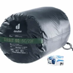 Deuter Schlafsäcke|Schlafsäcke<· Orbit SQ -5C-23F ivy-ink