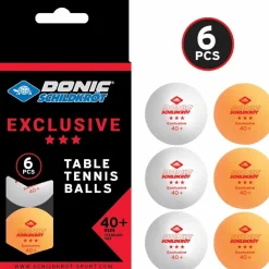 Donic-Schildkröt Tischtennis|Bälle<· Exclusive 3* 40+ 6er wei&szlig;-orange