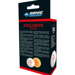Donic-Schildkröt Tischtennis|Bälle<· Exclusive 3* 40+ 6er wei&szlig;-orange