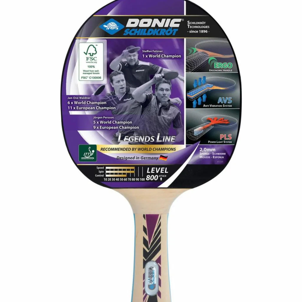 Donic-Schildkröt Schläger|Tischtennis<· Legends 800 schwarz