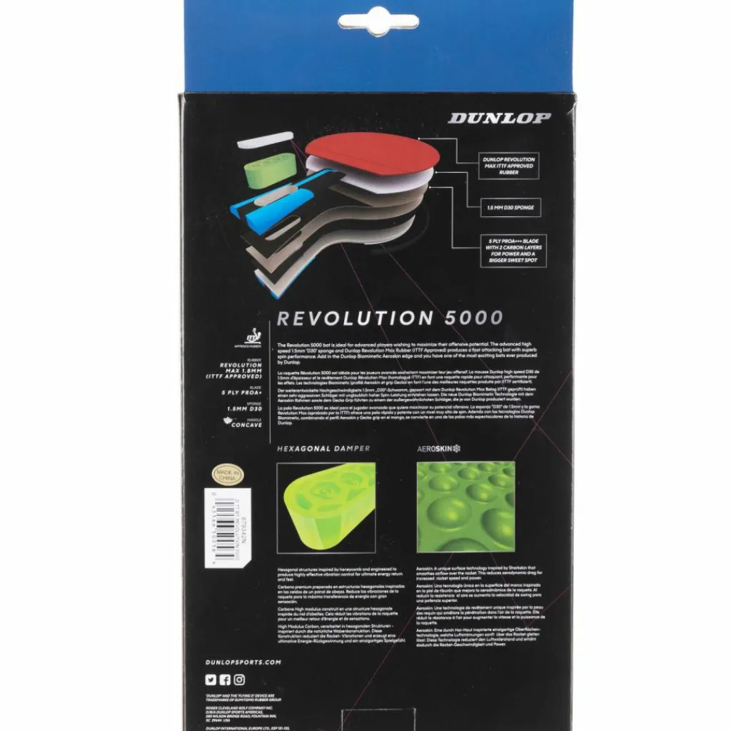 Dunlop Schläger<· REVOLUTION 5000 bunt