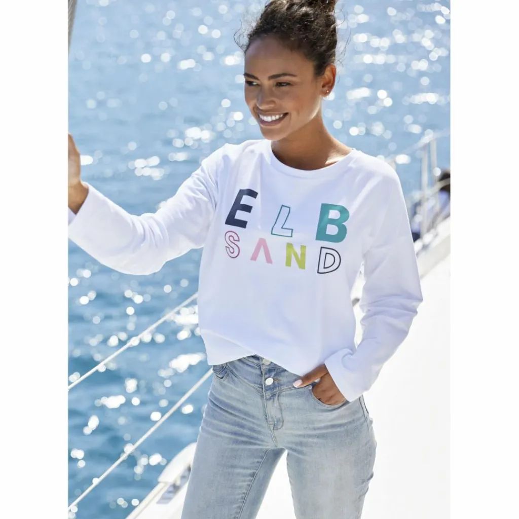 ELBSAND Pullover & Sweats<· Sweatshirt weiß