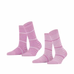 ESPRIT Socken<· Fine Stripe 2-Pack orchid (8621)