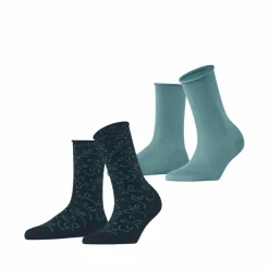ESPRIT Socken<· Flower Lines 2-Pack sortiment (0040)