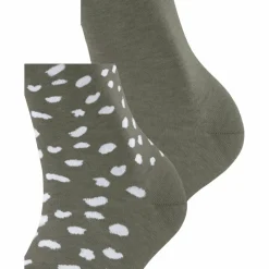 ESPRIT Socken<· Irregular Dot SO 2P leaf (7064)
