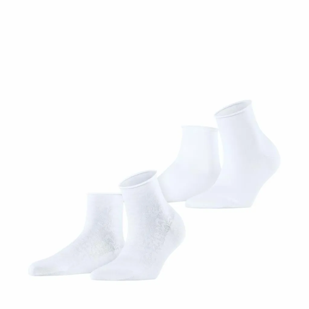 ESPRIT Socken<· Lacy Flowers SSO 2-Pack white (2000)