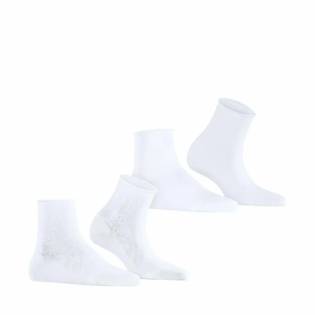 ESPRIT Socken<· Lacy Flowers SSO 2-Pack white (2000)