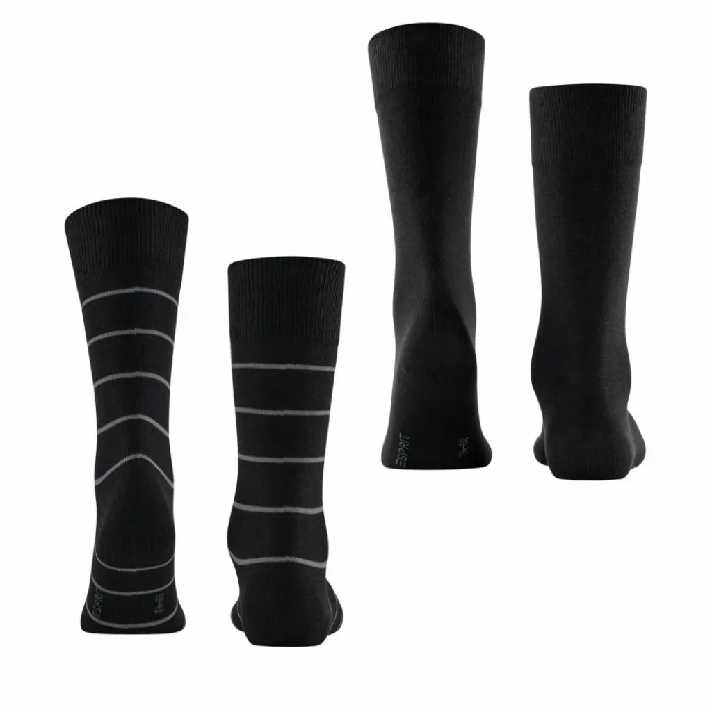 ESPRIT Socken<· Modern Stripe SO 2-Pack black (3000)