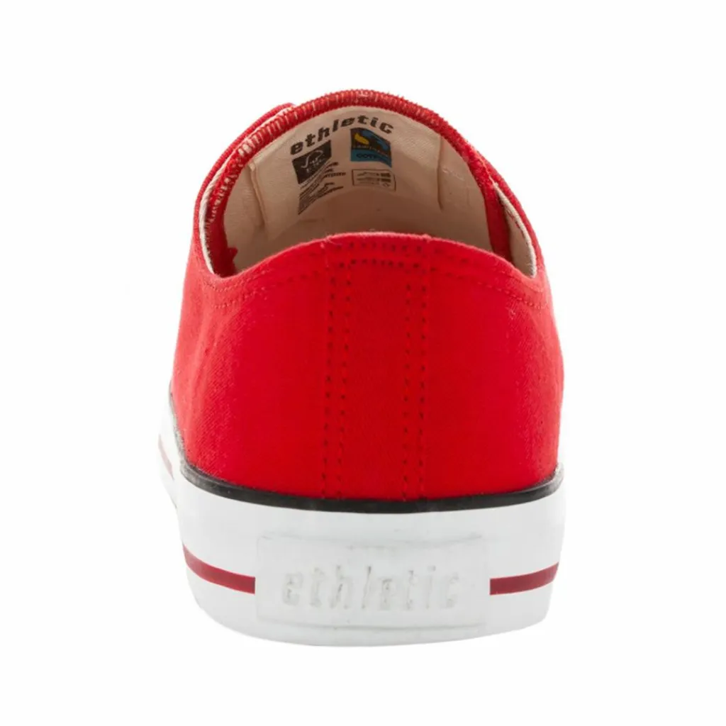 ethletic Skateboarding<· Trainer White Cap Lo Cut cranberry red just white