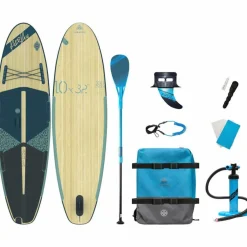 FIREFLY Stand Up Paddling<· iSUP 300 COM I wood-brown-dark-green