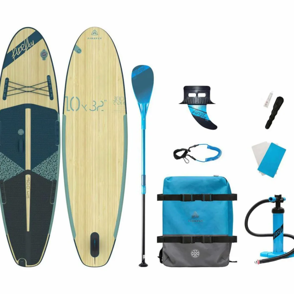FIREFLY Stand Up Paddling<· iSUP 300 COM I wood-brown-dark-green