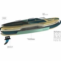 FIREFLY Stand Up Paddling<· iSUP 300 COM I wood-brown-dark-green