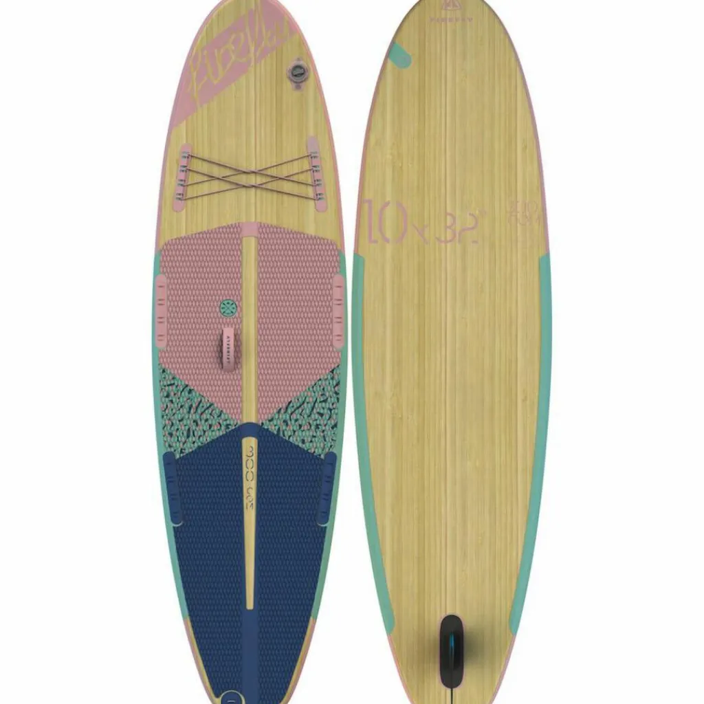 FIREFLY Stand Up Paddling<· iSUP 300 COM I wood-purple-dark-pin