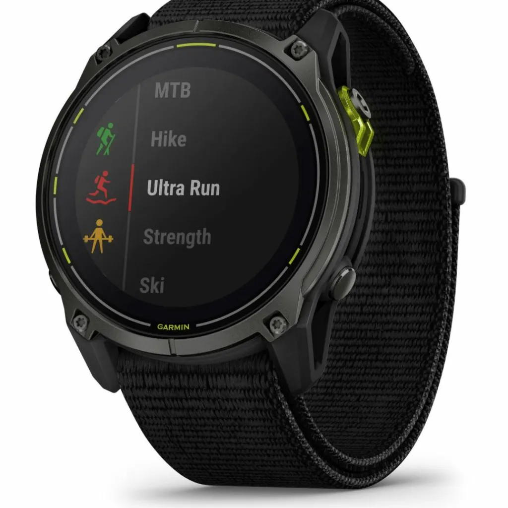 Garmin Trailrunning|Uhren & Tracker<· Enduro 3 Solar Sapphire Titan schwarz-carbongrau