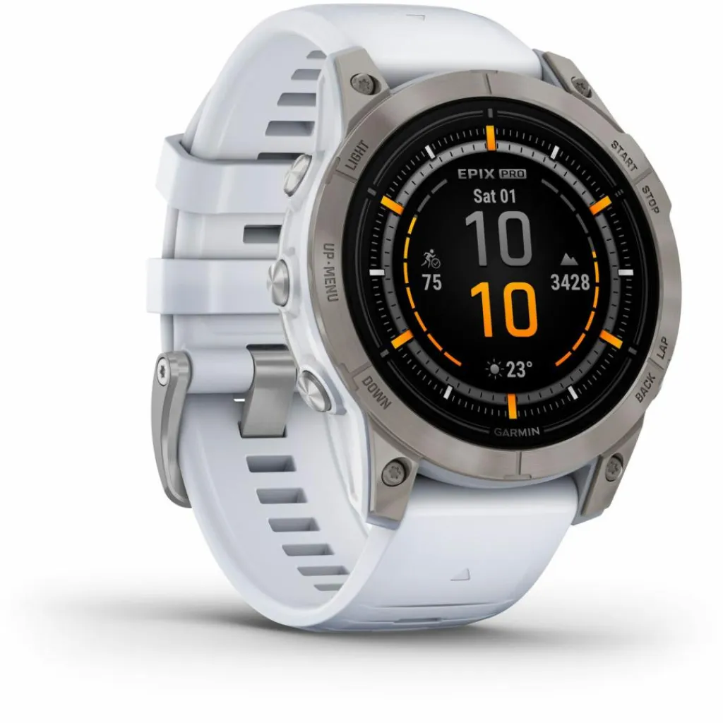 Garmin Uhren & Tracker|Uhren & Tracker<· EPIX PRO 47 MM steinweiss