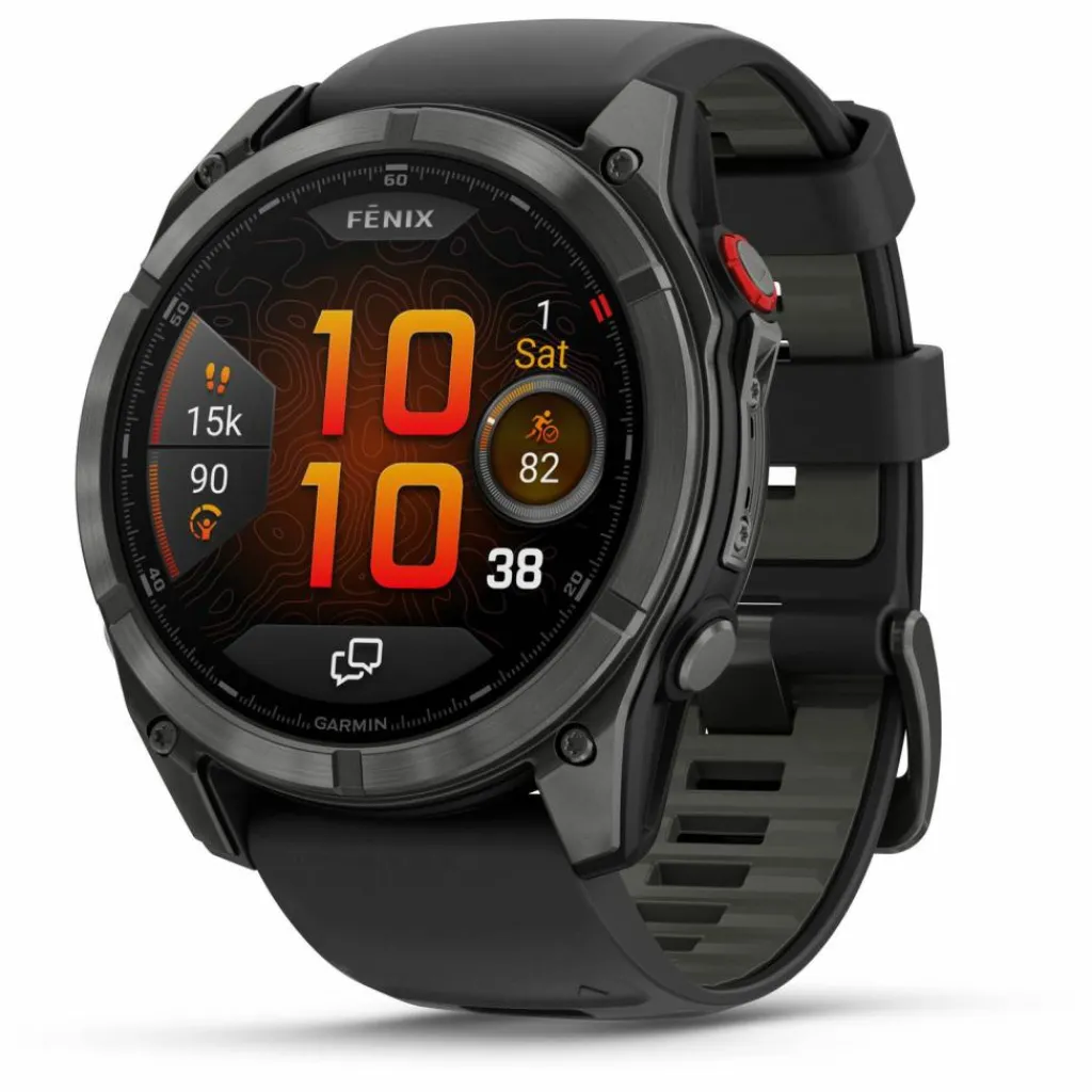 Garmin Wandern|Wandern<· Fenix 8 Pro schwarz-carbongrau