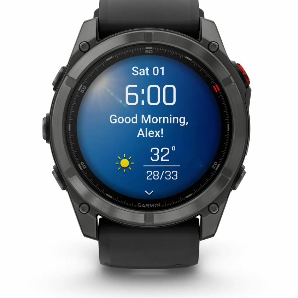 Garmin Wandern|Wandern<· Fenix 8 Pro schwarz-carbongrau