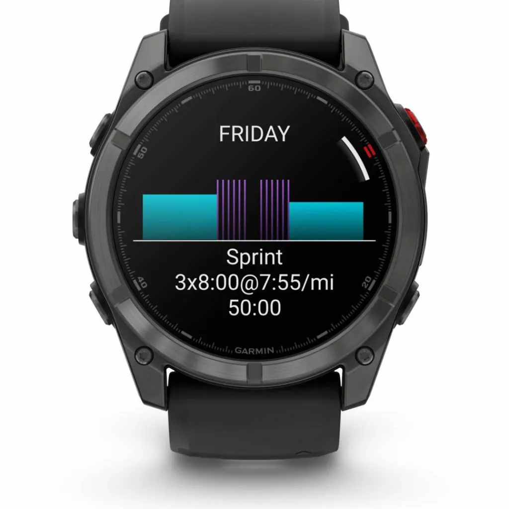 Garmin Wandern|Wandern<· Fenix 8 Pro schwarz-carbongrau