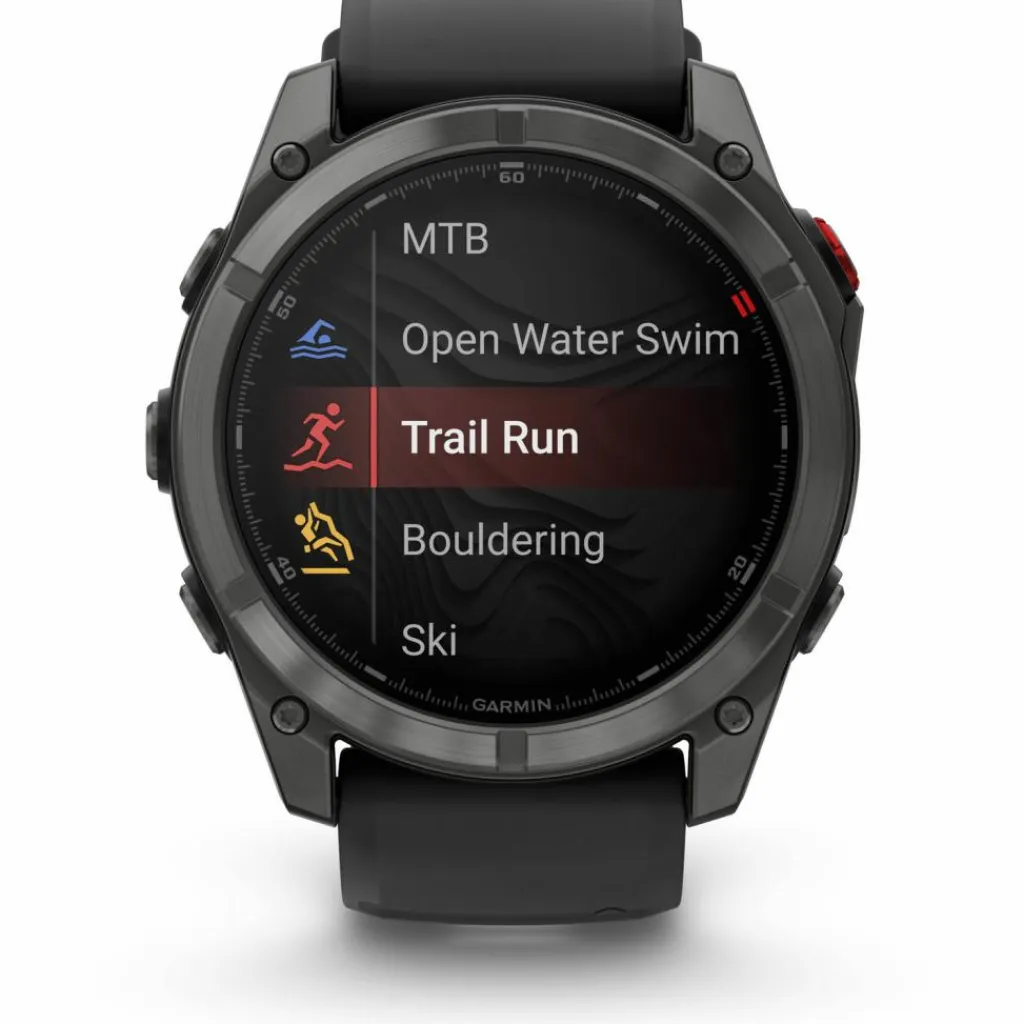 Garmin Wandern|Wandern<· Fenix 8 Pro schwarz-carbongrau