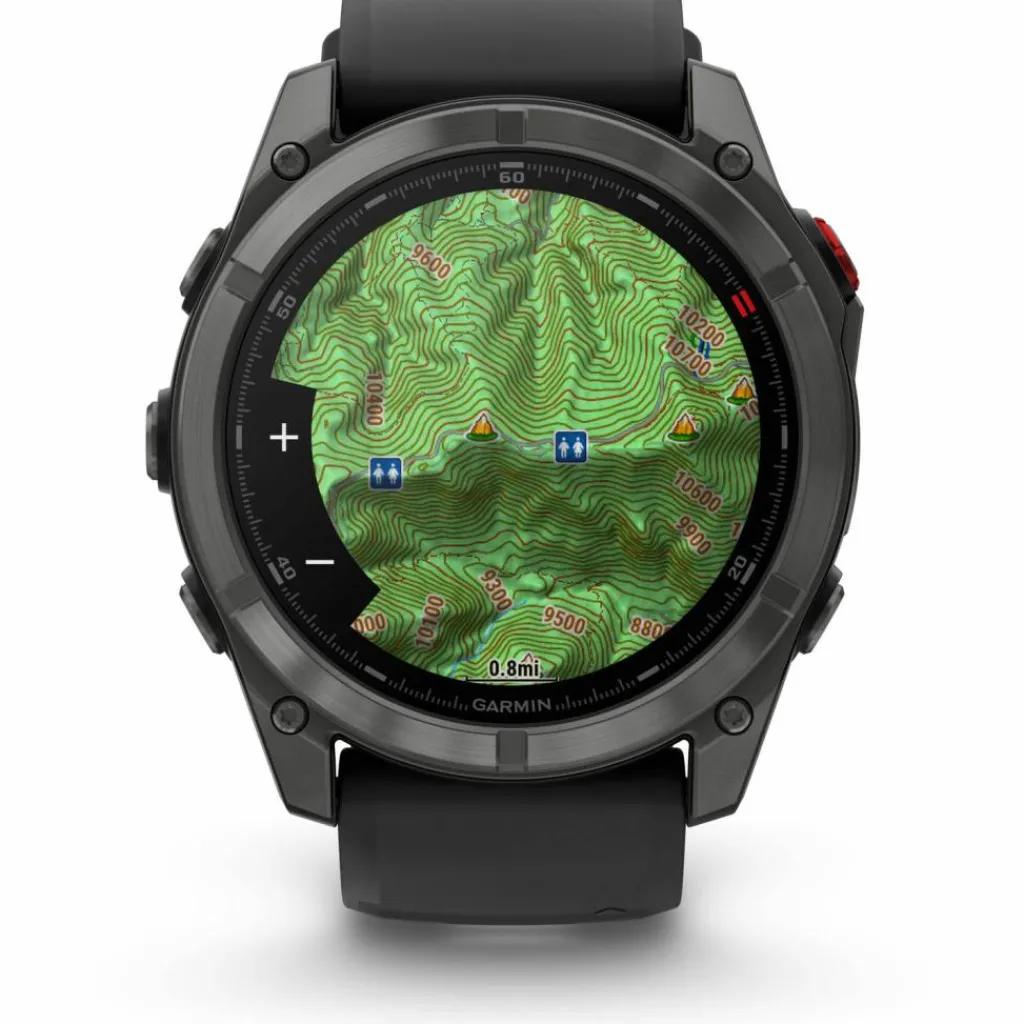 Garmin Wandern|Wandern<· Fenix 8 Pro schwarz-carbongrau