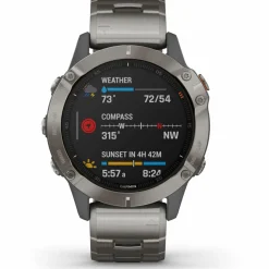 Garmin Uhren & Tracker|Uhren & Tracker<· fenix 6 Pro and Sapphire grau titan
