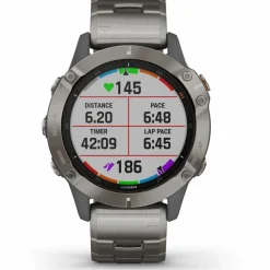 Garmin Uhren & Tracker|Uhren & Tracker<· fenix 6 Pro and Sapphire grau titan