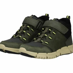 Geox Winterschuhe|Boots & Stiefel<· Stiefelette Schwarz/Gr&uuml;n