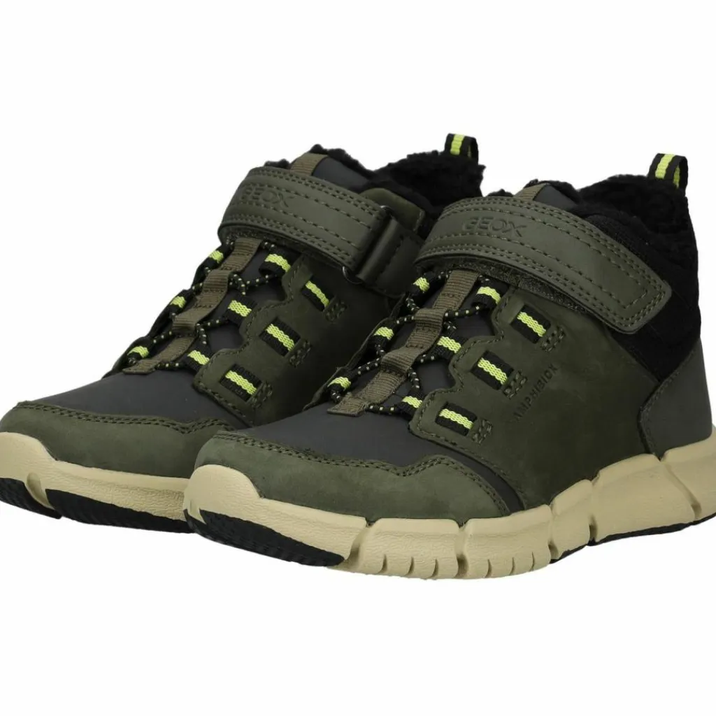 Geox Winterschuhe|Boots & Stiefel<· Stiefelette Schwarz/Grün