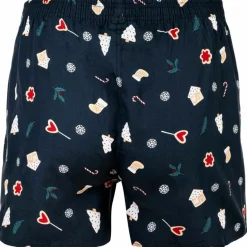 HAPPY SHORTS Unterwäsche<· Web-Boxershorts Snowmen & Gingerbreadmen navy