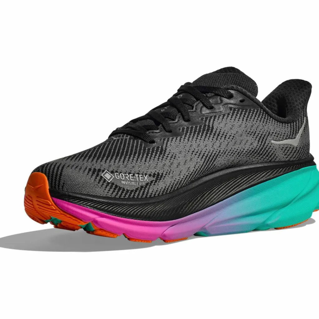 HOKA Laufschuhe<· Clifton 9 GTX black-electric aqua