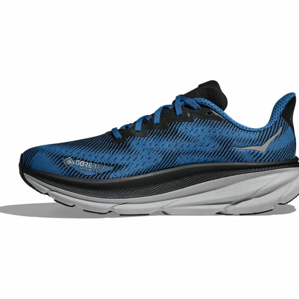 HOKA Laufen|Laufen<· GTX Clifton 9 GTX black - foggy night