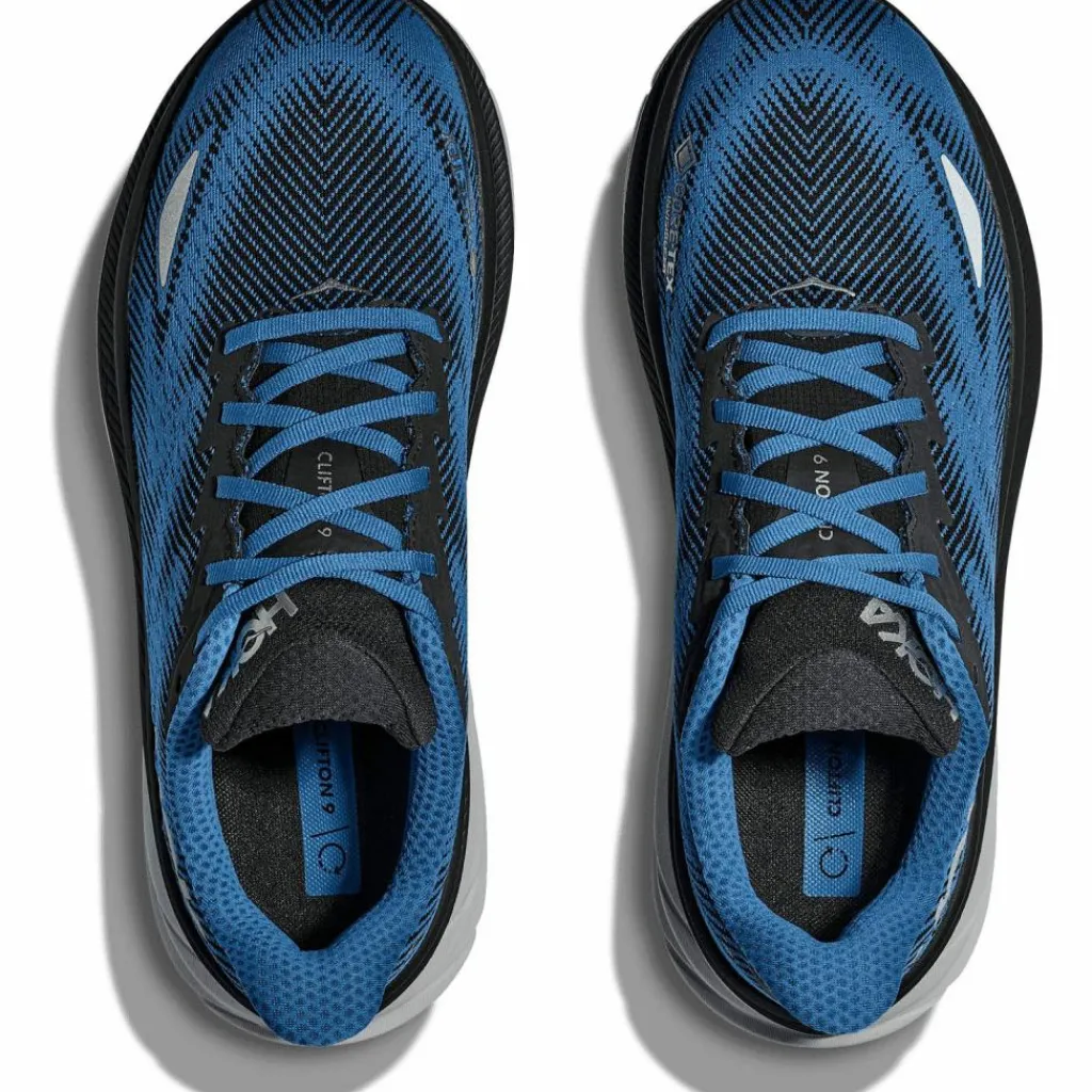 HOKA Laufen|Laufen<· GTX Clifton 9 GTX black - foggy night
