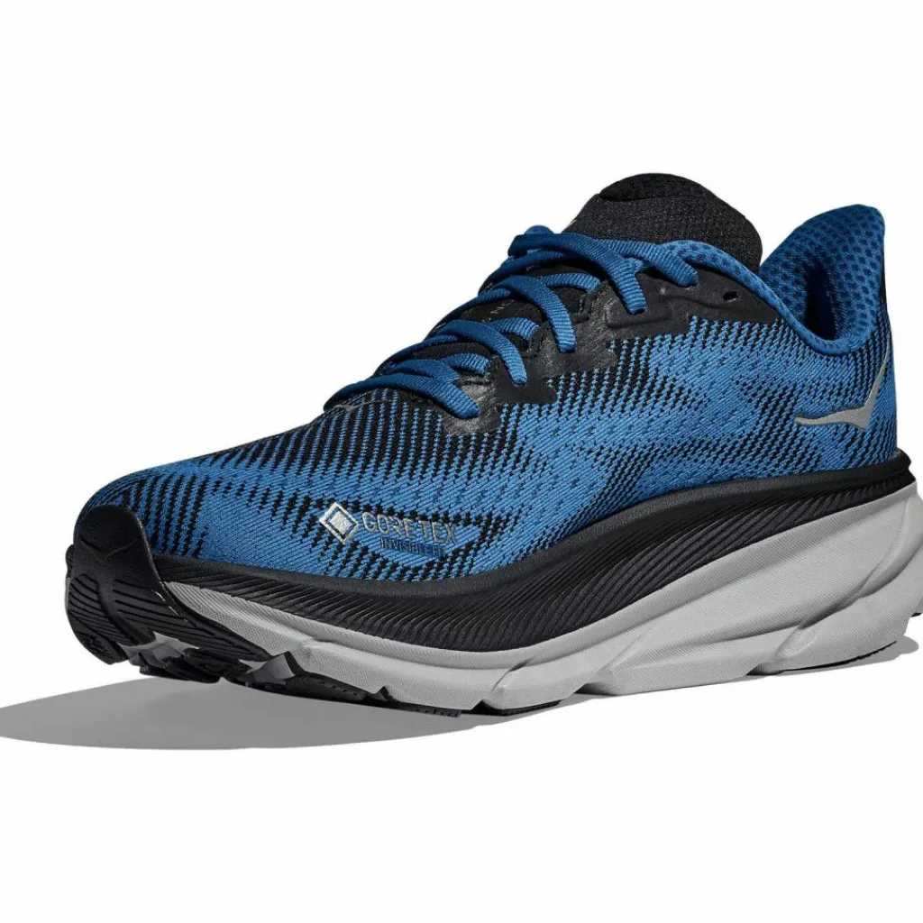 HOKA Laufen|Laufen<· GTX Clifton 9 GTX black - foggy night