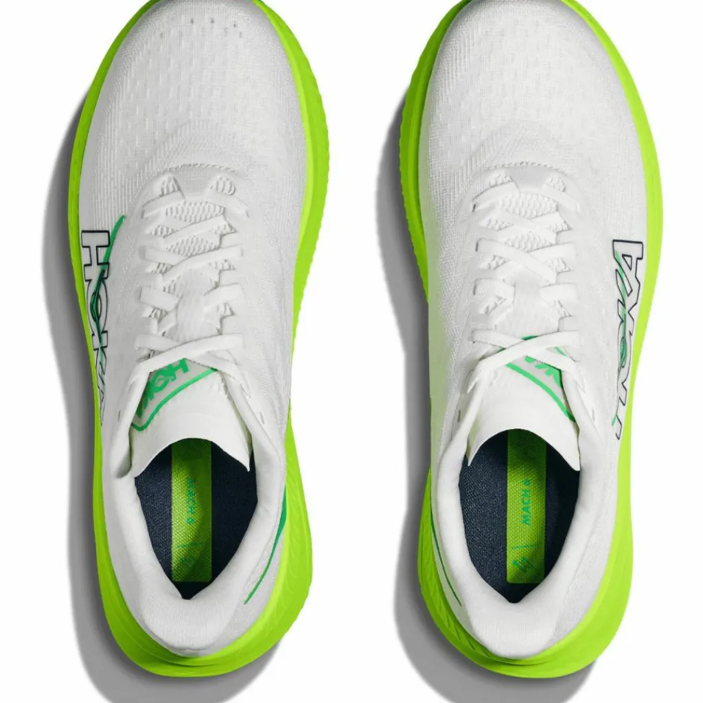 HOKA Laufen|Laufschuhe<· Mach 6 white - neon lime
