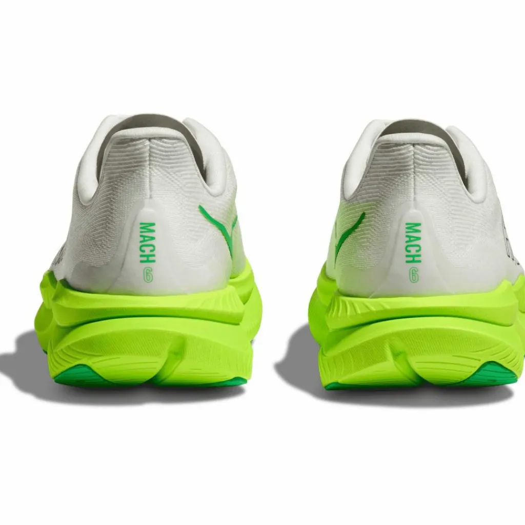 HOKA Laufen|Laufschuhe<· Mach 6 white - neon lime