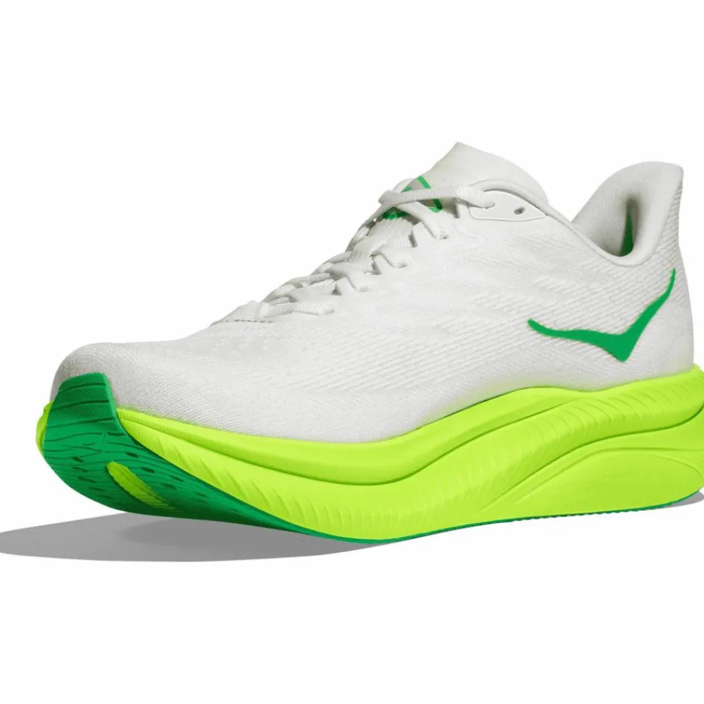 HOKA Laufen|Laufschuhe<· Mach 6 white - neon lime