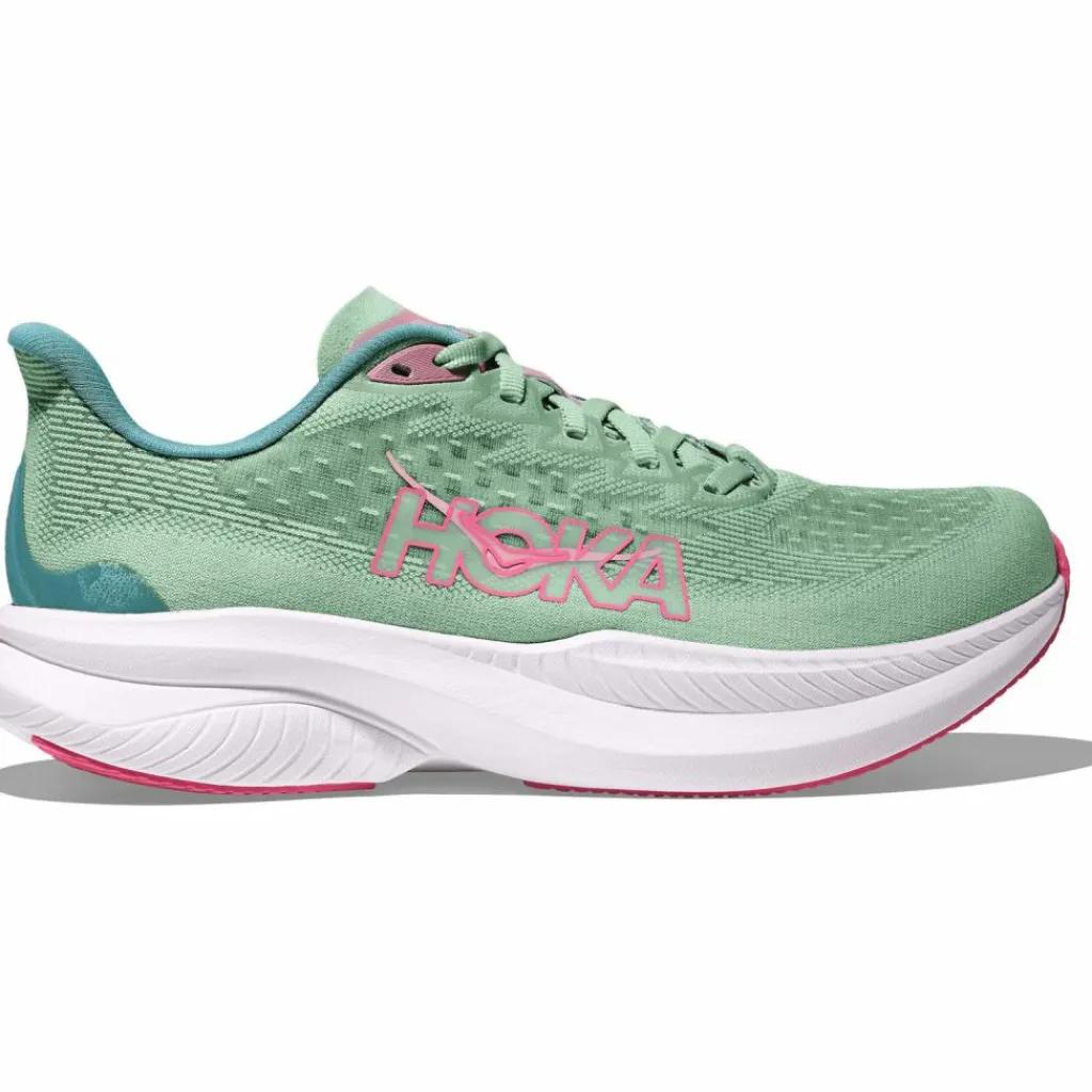 HOKA Laufen|Laufen<· Mach 6 jadeite - alpine blue