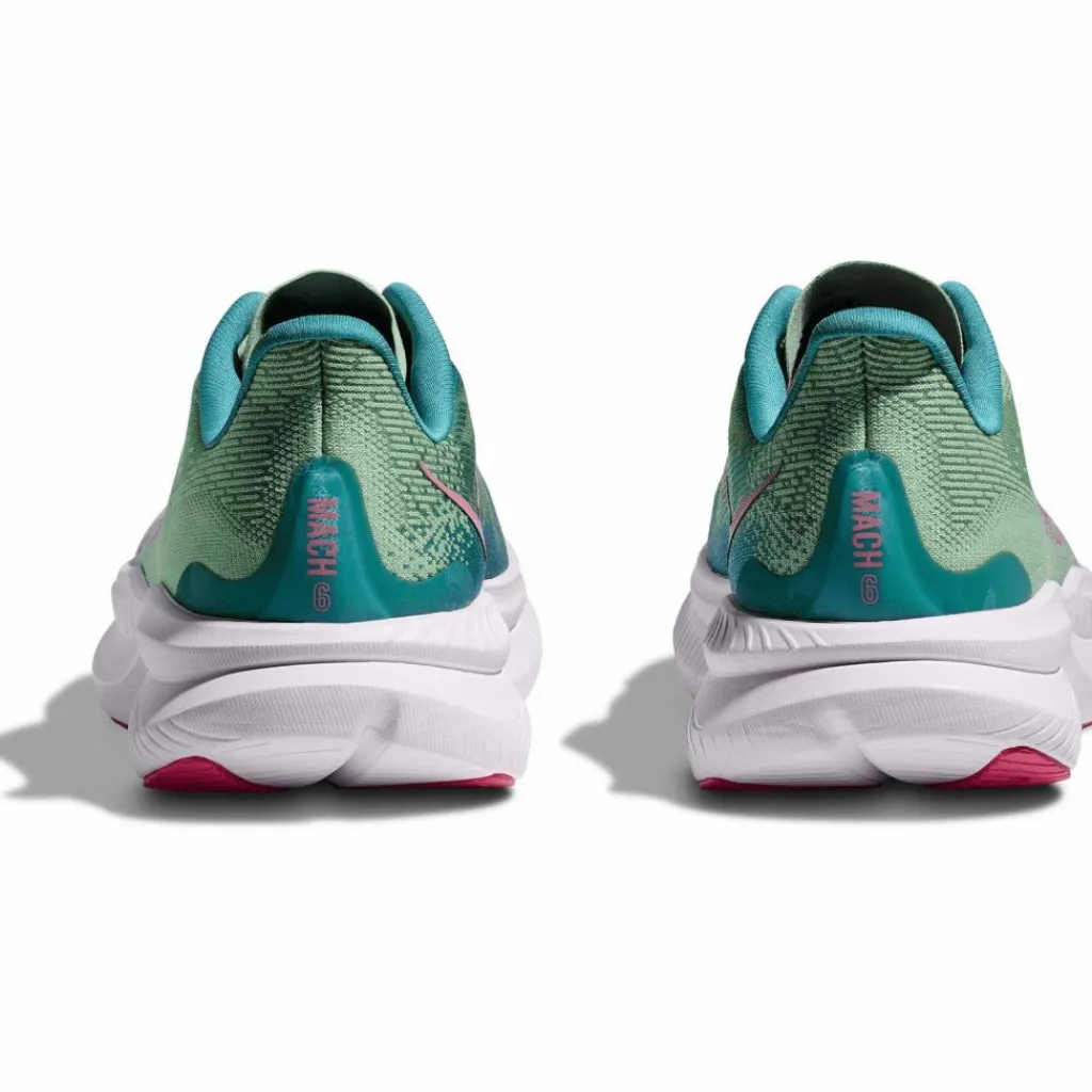 HOKA Laufen|Laufen<· Mach 6 jadeite - alpine blue