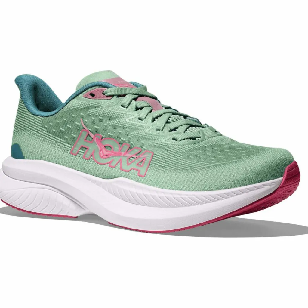 HOKA Laufen|Laufen<· Mach 6 jadeite - alpine blue