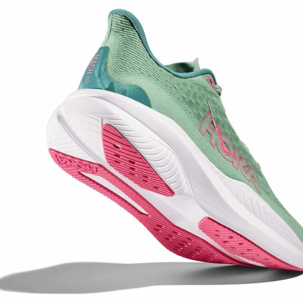 HOKA Laufen|Laufen<· Mach 6 jadeite - alpine blue