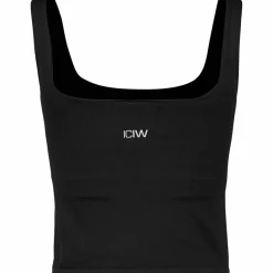 ICANIWILL Tops & Tanks<· Smooth Seamless 2-in-1 black