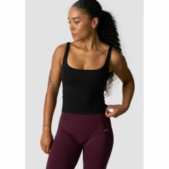 ICANIWILL Tops & Tanks<· Smooth Seamless 2-in-1 black