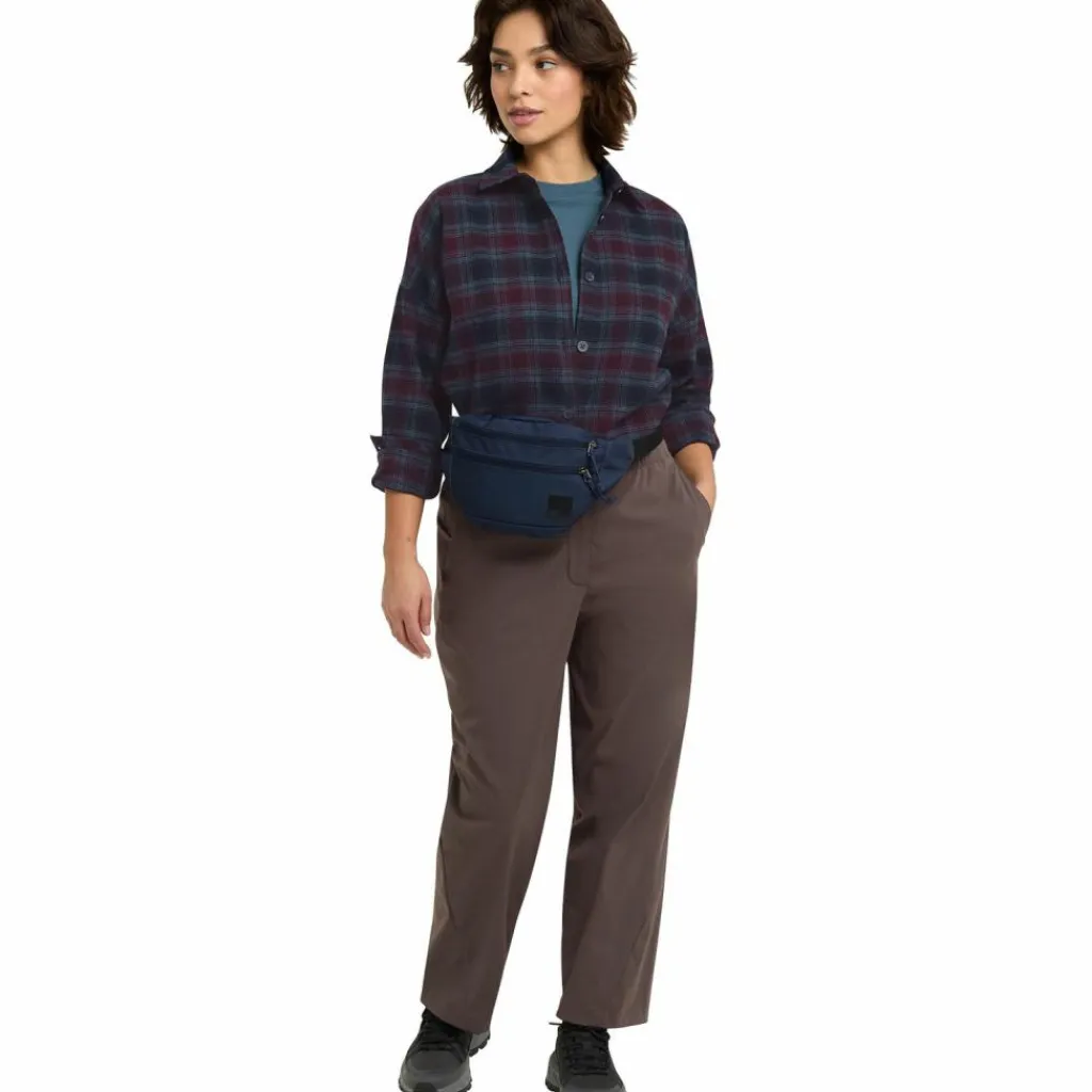 Jack Wolfskin Camping|Camping<· BAJA FLANNEL SHIRT W CHECK dark navy