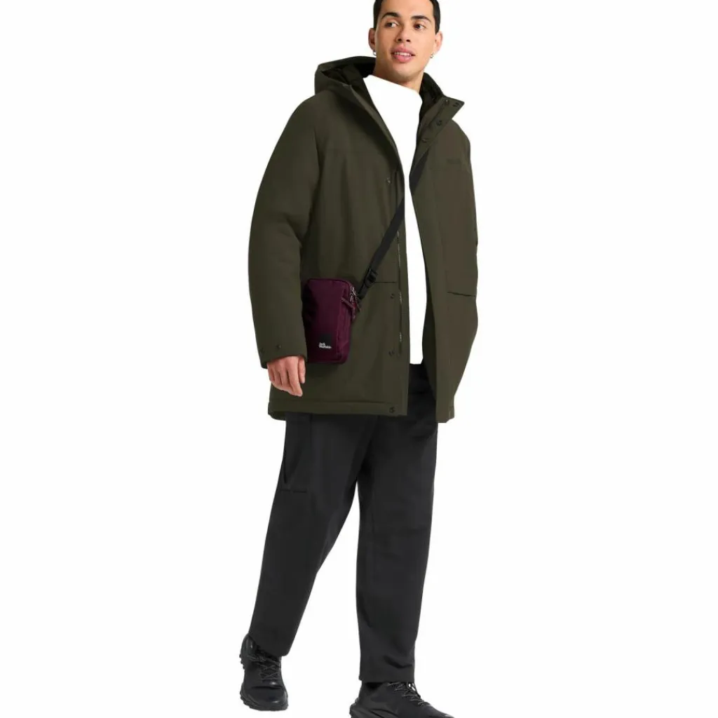 Jack Wolfskin Camping|Camping<· COLD CAMP COAT M obsidian moss